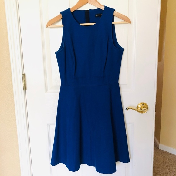 BANANA REPUBLIC Royal Blue Fit & Flare Dress - Size 0 - Picture 1 of 3